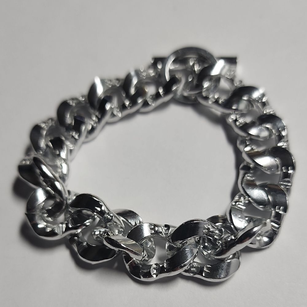 Germany Silver Tone Bracelet With Toggle Clasp